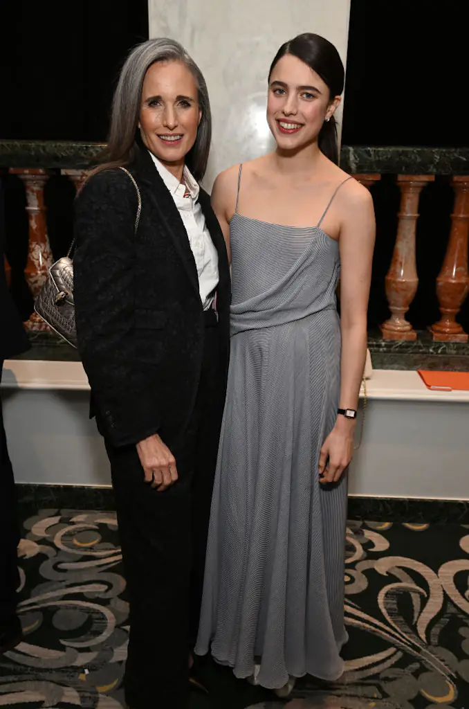 MacDowell and her daughter, Margaret Qualley. Credit: Michael Kovac/Getty