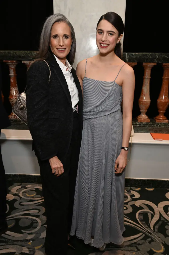 MacDowell and her daughter, Margaret Qualley. Credit: Michael Kovac/Getty