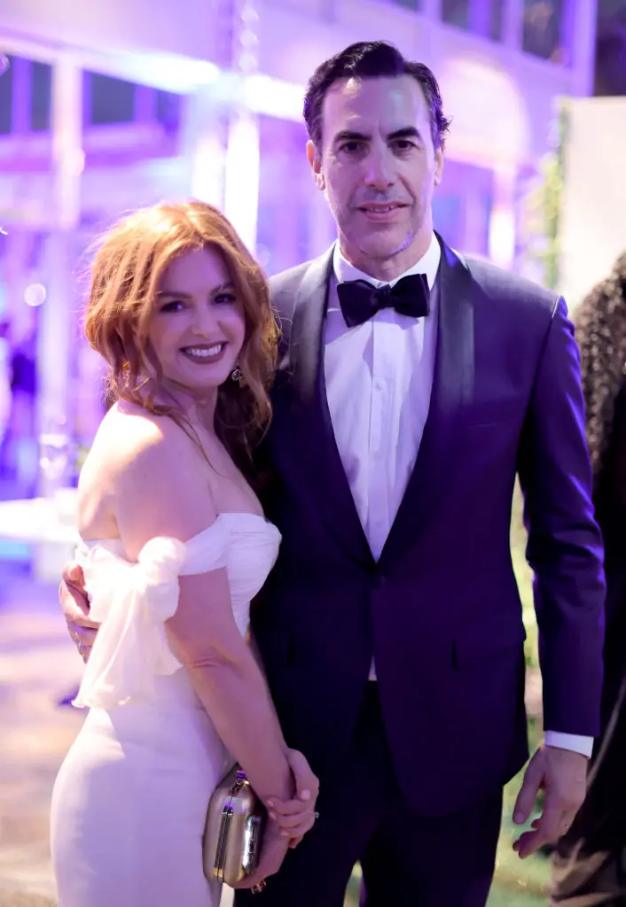 Isla Fisher and Sacha Baron Cohen pictured in 2022, one year before their separation in 2023. Credit: Matt Winkelmeyer / VF22 / WireImage / Vanity Fair / Getty Images..