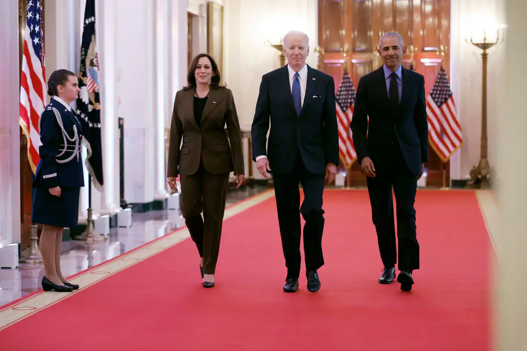 Trump's comments about Kamala Harris, Barack Obama, and Joe Biden spark backlash. Credit: Chip Somodevilla / Getty