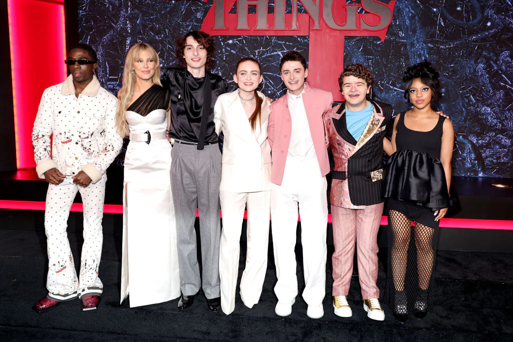 The cast of Stranger Things at the fourth season's premiere in 2022. Credit: Theo Wargo / Getty Images.