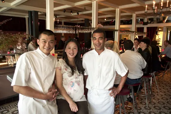 Luke Song (left) at previous restaurant Lux. Credit: Carlos Avila Gonzalez/The San Francisco Chronicle via Getty Images