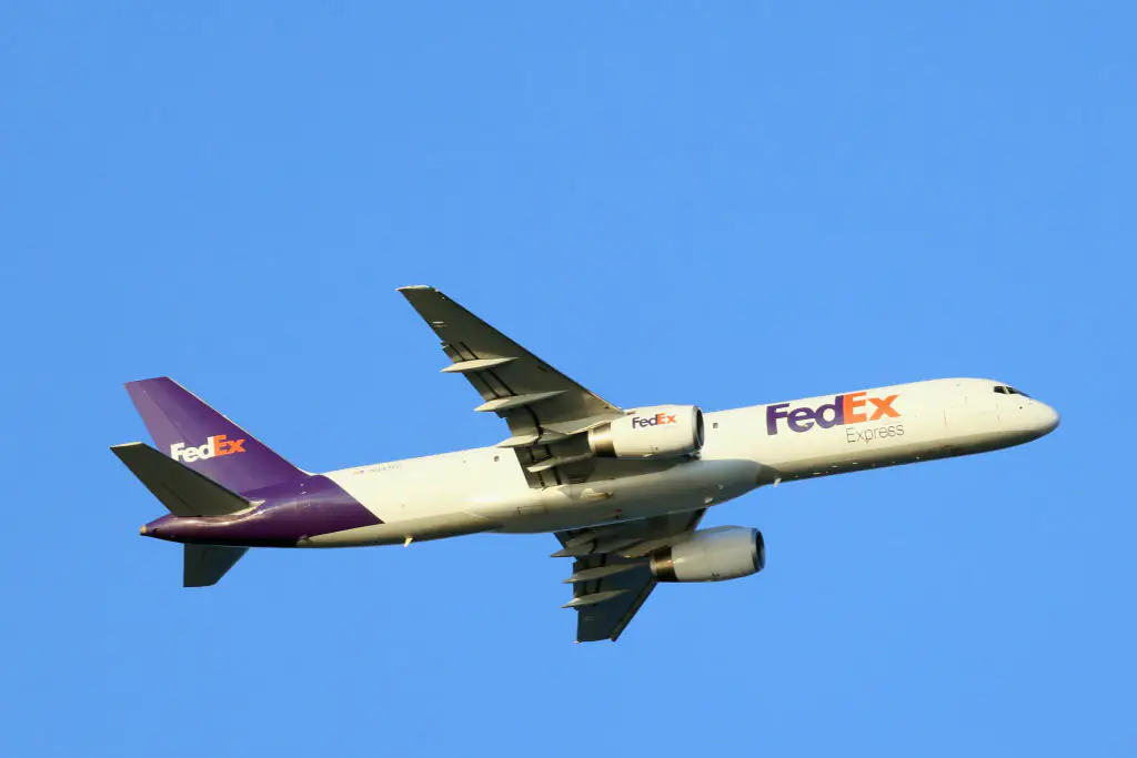 Dramatic video shows FedEx plane engine on fire before it is forced to make emergency landing