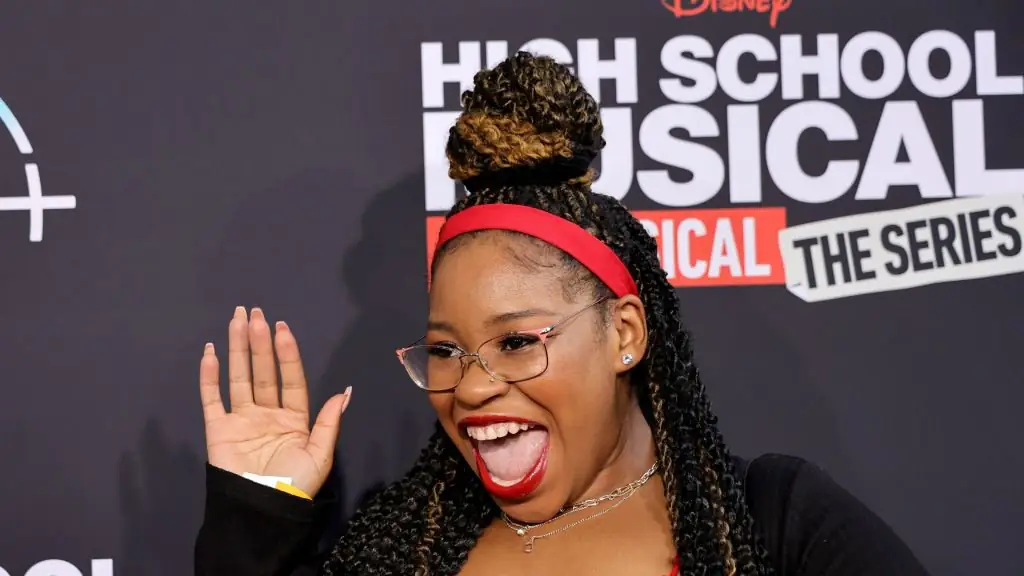 BURBANK, CALIFORNIA - JULY 27: Carla Jeffery attends the Disney+ "High School Musical: The Musical: The Series" season 3 premiere at Walt Disney Studios on July 27, 2022 in Burbank, California. (Photo by Momodu Mansaray/Getty Images)