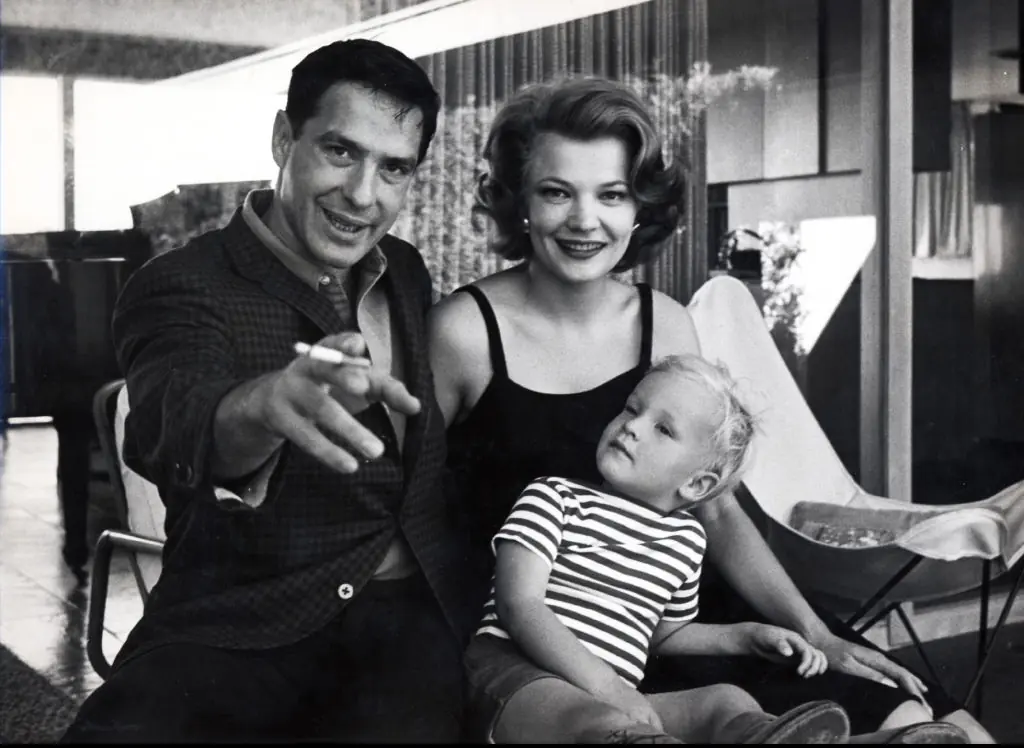John Cassavetes, actress Gena Rowlands and their son in a candid moment at their house in 1964. Credit: Alexandre Fuchs / Getty