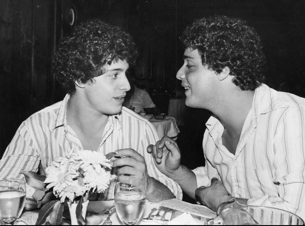Meeting of Robert Shafran and Edward Galland, who had been separated at birth. Credit:  Newsday LLC/Getty