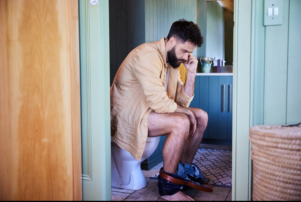 Man on toilet