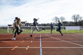 Alternative footage provides new angle of moment runner 'attacked' opponent with baton