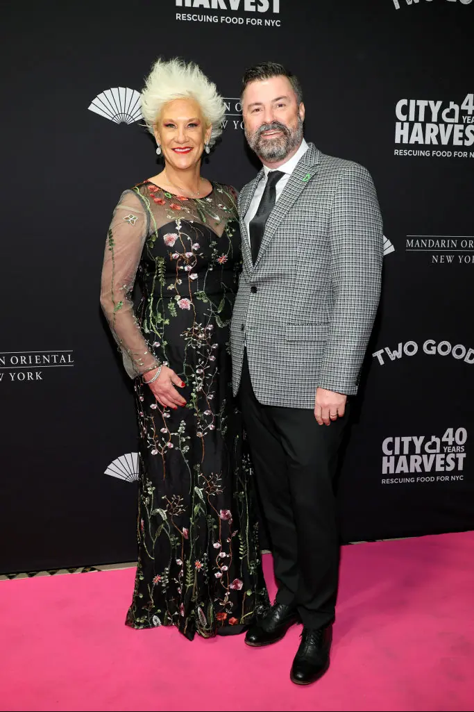 Anne Burrell and her husband Stuart Claxton. Credit: Dia Dipasupil/Getty Images