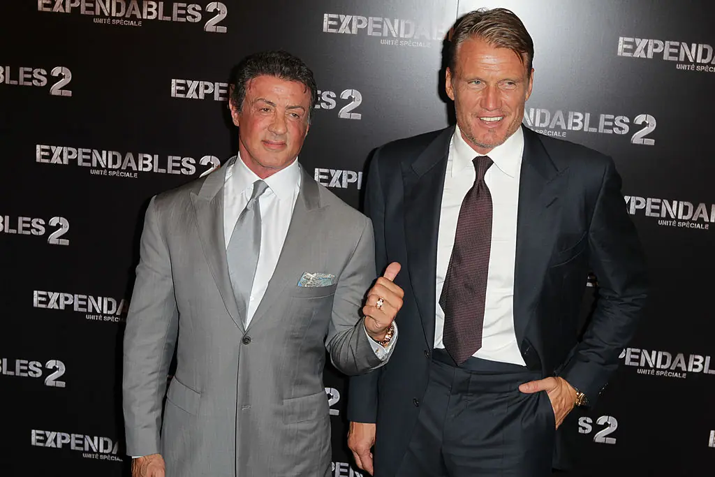 Sylvester Stallone (left) was among the stars that wished Dolph well. Credit: Antonio de Moraes Barros Filho/WireImage/Getty Images 