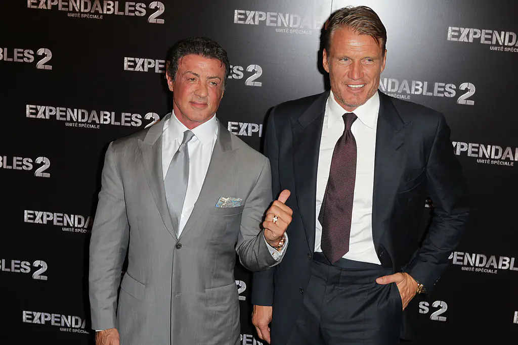 Sylvester Stallone (left) was among the stars that wished Dolph well. Credit: Antonio de Moraes Barros Filho/WireImage/Getty Images