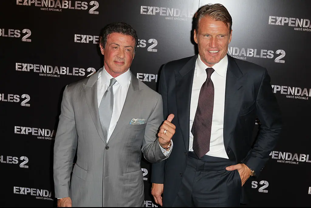Sylvester Stallone (left) was among the stars that wished Dolph well. Credit: Antonio de Moraes Barros Filho/WireImage/Getty Images 
