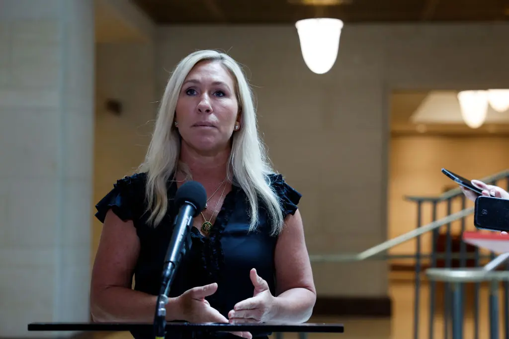 Donald Trump has branded Marjorie Taylor Greene as a 'traitor' over her calls to release the Epstein files. Credit: Anna Moneymaker / Getty