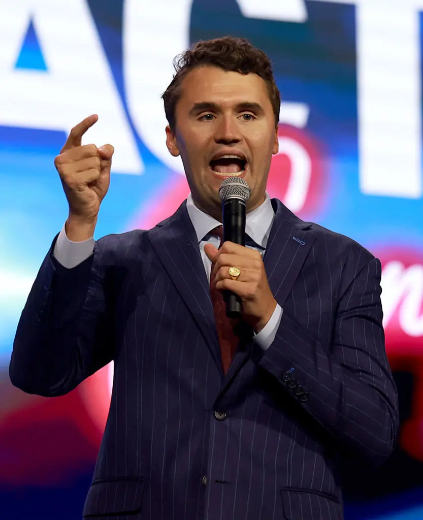 Charlie Kirk was killed at a university event. Credit: Joe Raedle / Getty Images.