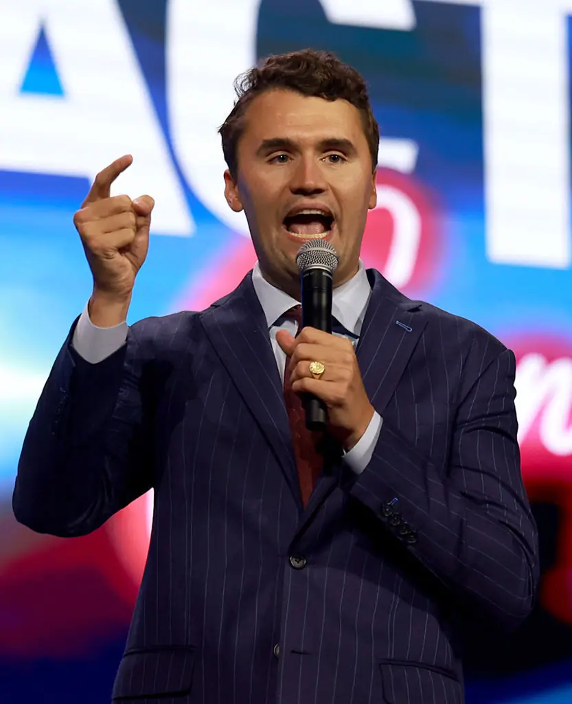 Charlie Kirk was killed at a university event. Credit: Joe Raedle / Getty Images.