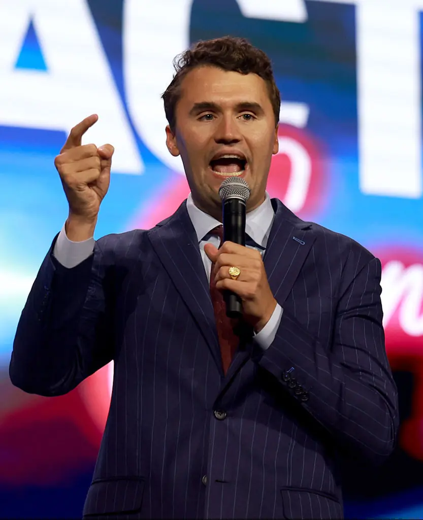 Charlie Kirk was killed at a university event. Credit: Joe Raedle / Getty