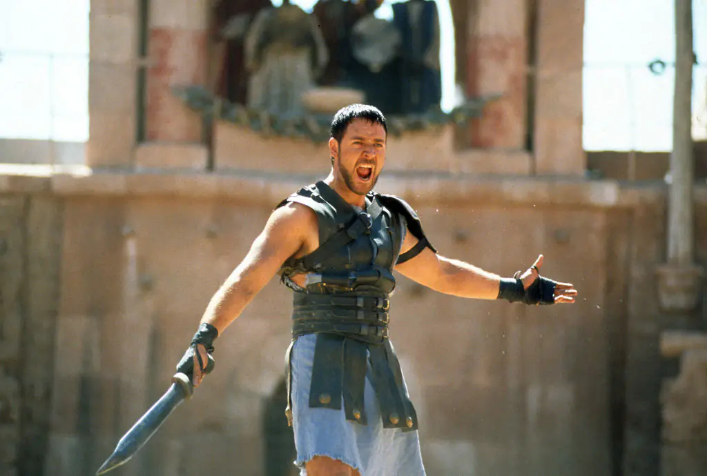 Crowe played protagonist Maximus in Gladiator. Credit: Universal/Getty