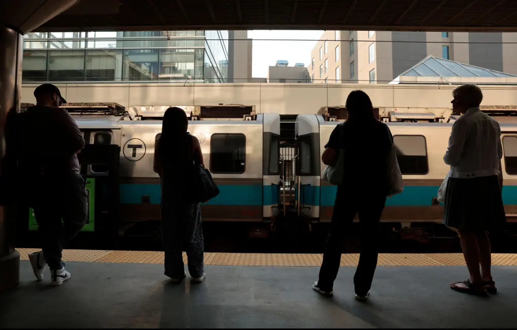 Officials from the Massachusetts State Police Violent Fugitive Apprehension Section found the man — believed to be Gudorf — parked at the Wonderland train station in Revere on Friday morning.Credit: Boston Globe / Getty