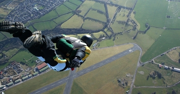 Chilling video captures skydiver's final moments as he jumps off cliff before falling to his death