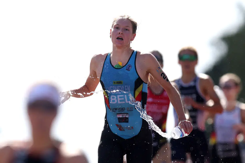 Jolien Vermeylen revealed what it felt like to compete in the triathlon in the River Seine. Credit: George Wood/Getty
