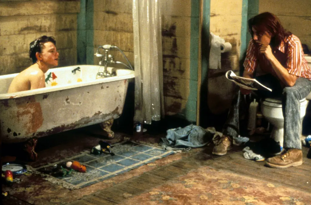 Leonardo DiCaprio and Johnny Depp in a scene from What's Eating Gilbert Grape (1993).  Credit: Archive Photos / Getty