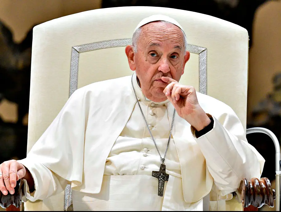 The Pope is showing signs of "slight improvement". Credit: Vatican Media via Vatican Pool/Getty Images