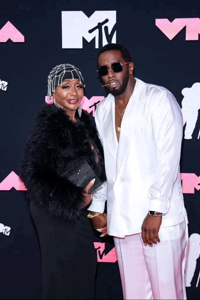 Combs and his mom, Janice Combs. Credit: Dimitrios Kambouris / Getty