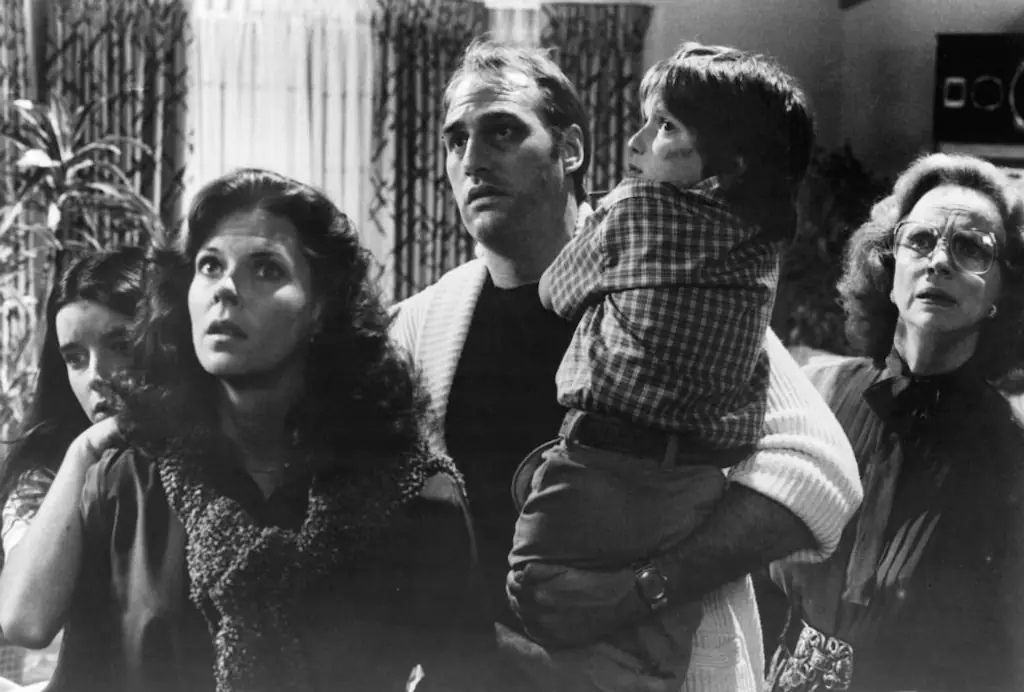 Dominique Dunne (left), who played the Freeling family's eldest daughter Dana in the original film, died. Credit: MGM Studios / Getty