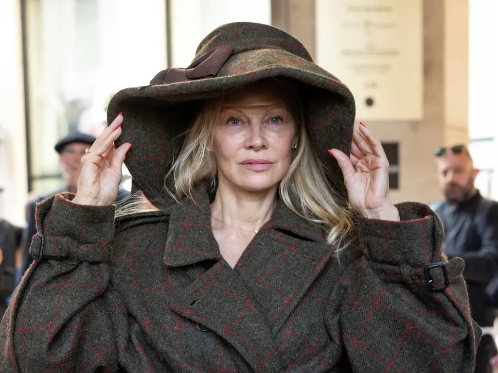 The former Playboy model also revealed why she went makeup-free during an interview after Paris Fashion Week. Credit: Arnold Jerocki/Getty