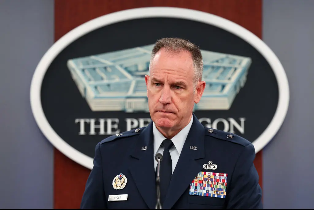 Major General Pat Ryder answered the question everyone wanted to know. Credit: Kevin Dietsch/Getty Images