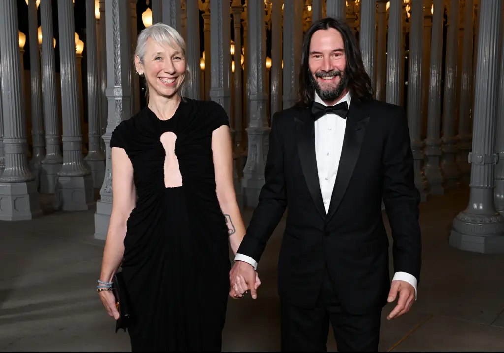 Reeves is in a loving relationship with Alexandra Grant. Credit: Michael Kovac/Getty