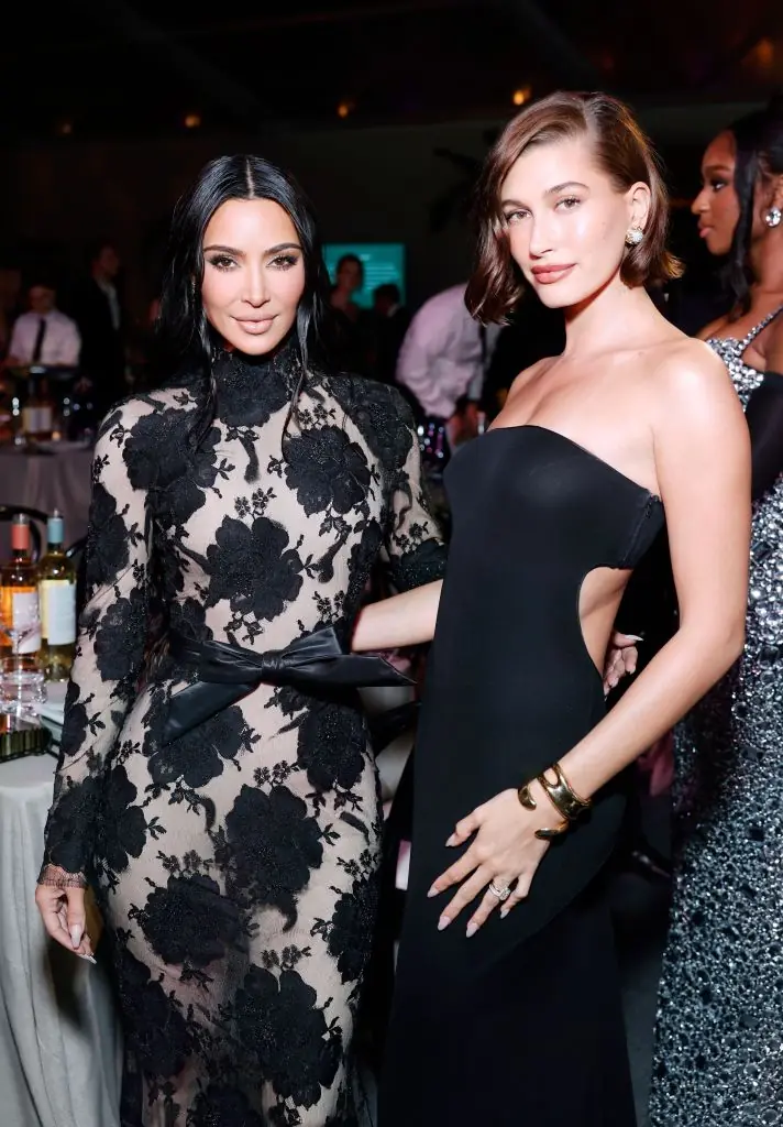  Kim Kardashian and Hailey Bieber admitted they are both part of the Mile High Club. Credit: Stefanie Keenan / Getty