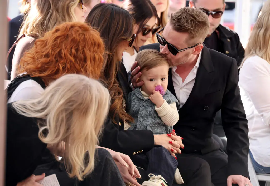 Culkin and Song with Carson. Credit: Amy Sussman/Getty