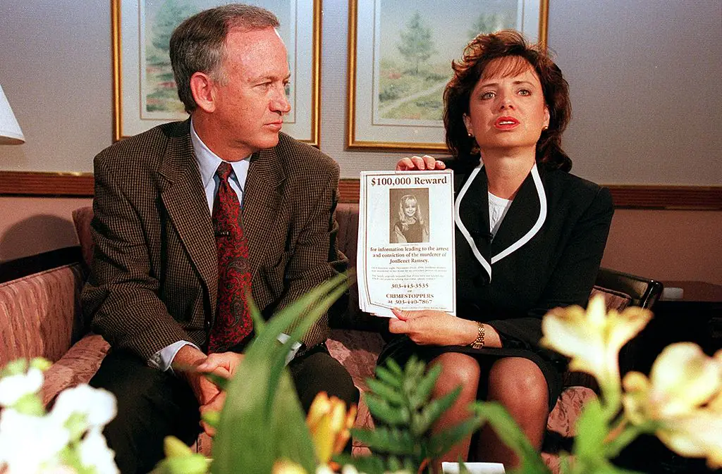 John and Patsy Ramsey pleading for information regarding their daughter. (Credit: Helen H. Richardson/Getty)