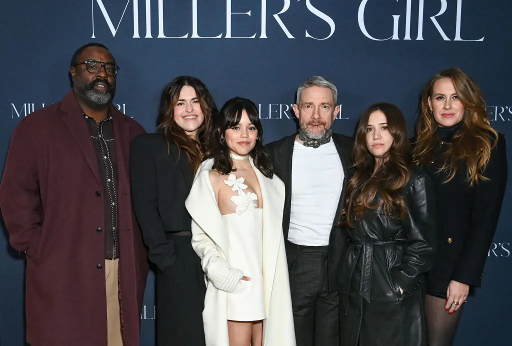 The cast of Miller's Girl. Credit: Jon Kopaloff/Getty/Lionsgate