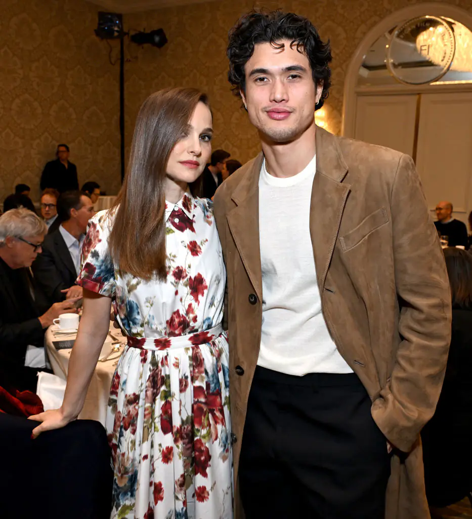 Charles Melton and Natalie Portman starred in May December. Credit: Michael Kovac / Getty