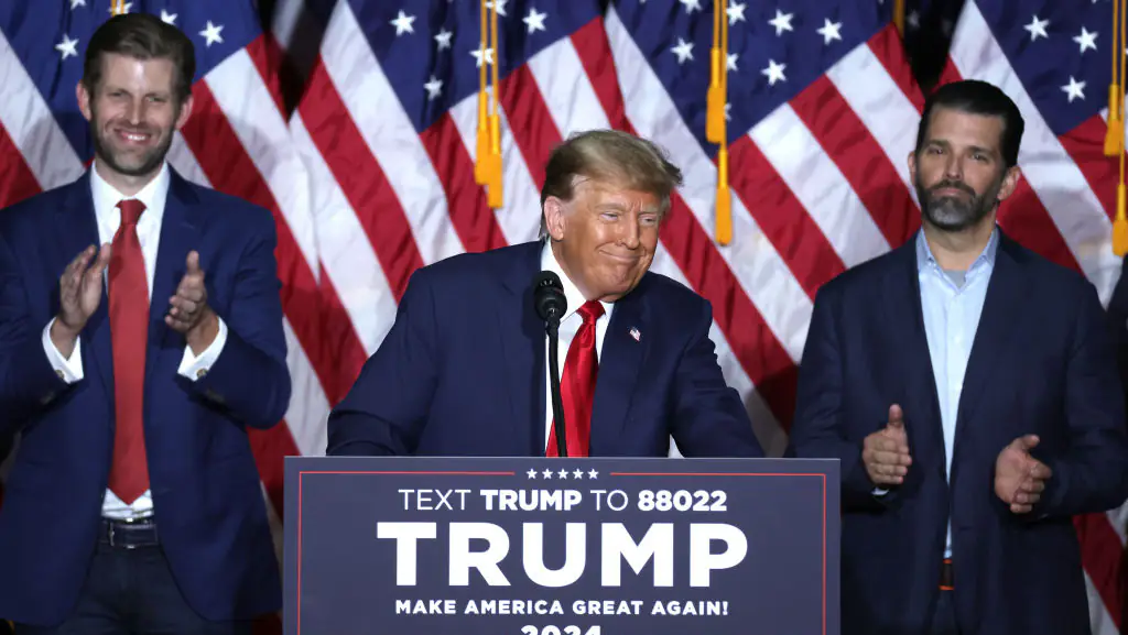 Eric Trump and Donald Trump Jr worked together to launch Trump Mobile. Credit: Alex Wong / Getty