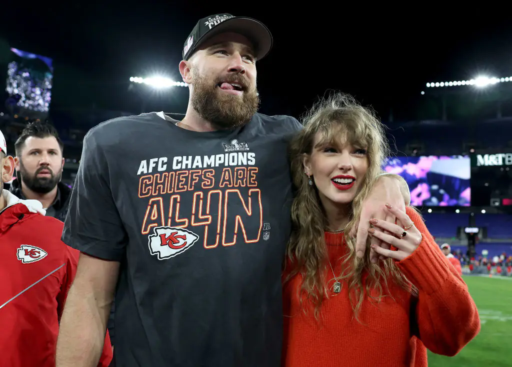 Travis and Taylor first connected in 2023. Credit: Patrick Smith/Getty