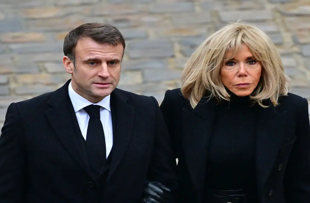 French President Emmanuel Macron and his wife Brigitte Macron. Credit: Christian Liewig / Getty