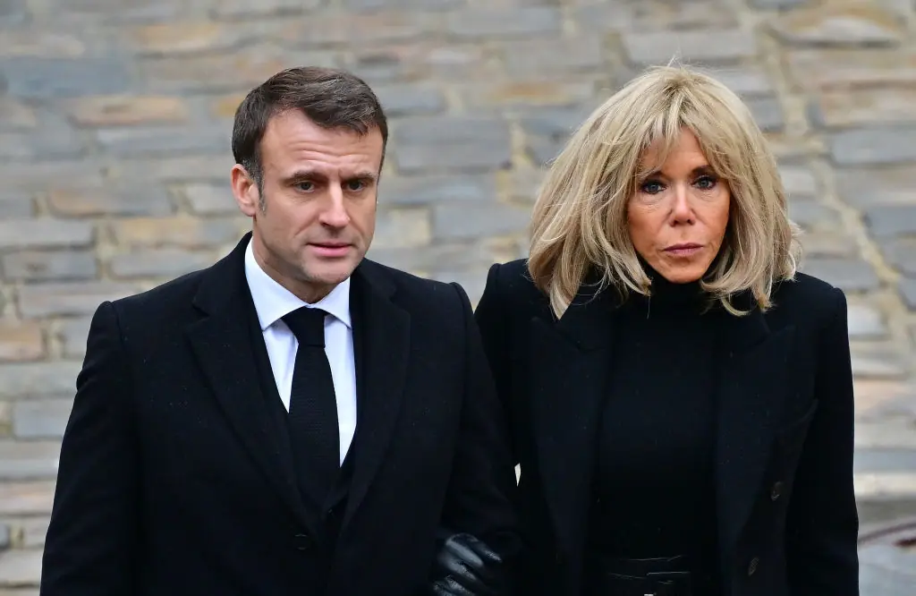 French President Emmanuel Macron and his wife Brigitte Macron. Credit: Christian Liewig / Getty
