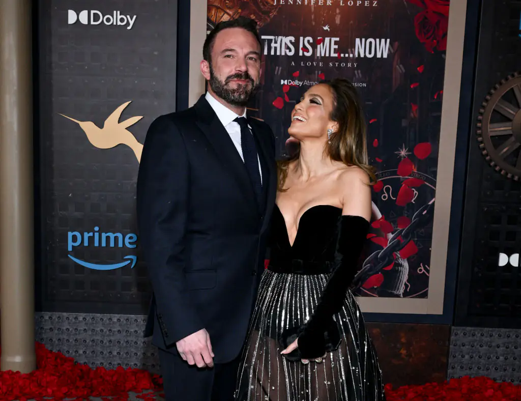 Ben Affleck and Jennifer Lopez at the This Is Me... Now: A Love Story premiere. Credit: Michael Buckner / Getty