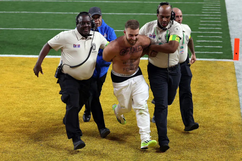 The streaker has been revealed as Alex Gonzalez. Credit: Harry How / Getty