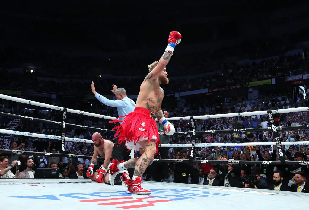 Prior to his fight with Tyson, Paul knocked out Bourland in the first round. Credit: Al Bello/Getty