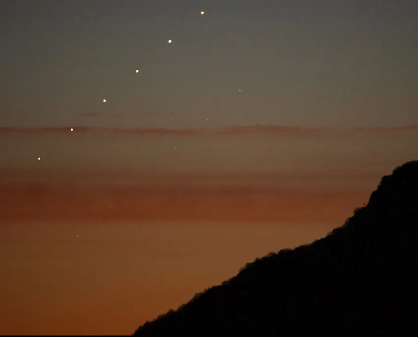 In 2024, the planets Venus and Mars were in conjunction. Credit: Lorenzo Di Cola/NurPhoto via Getty Images