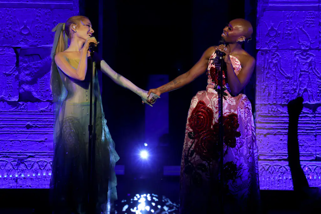 Erivo and Grande star alongside each other in 'Wicked.' Credit: Kevin Mazur/MG24/Getty/The Met Museum/Vogue