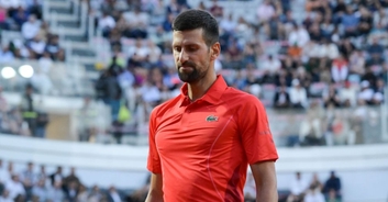 Scary moment tennis icon Novak Djokovic collapses to the ground after being hit by fan