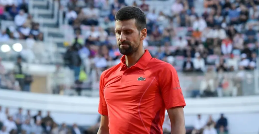 Scary moment tennis icon Novak Djokovic collapses to the ground after being hit by fan
