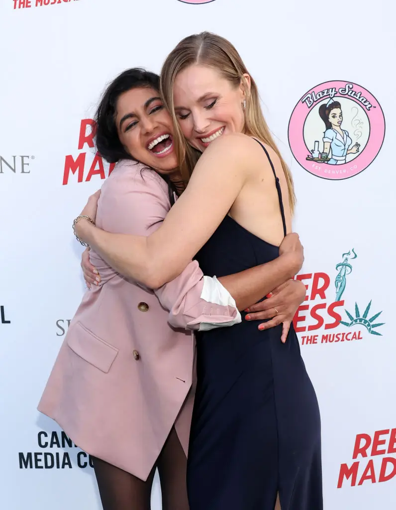 Monica Padman and Kristen Bell. Credit: Monica Schipper / Getty