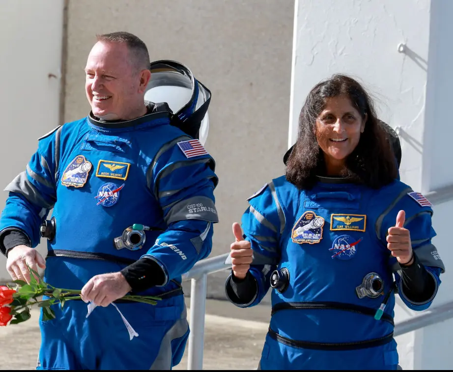 Butch Wilmore and Suni Williams. Credit: Joe Raedle/Getty