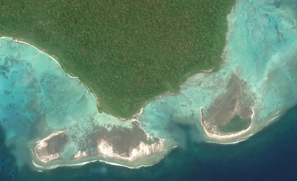 The tribe lives on North Sentinel Island. Credit: Maxar/Getty Images